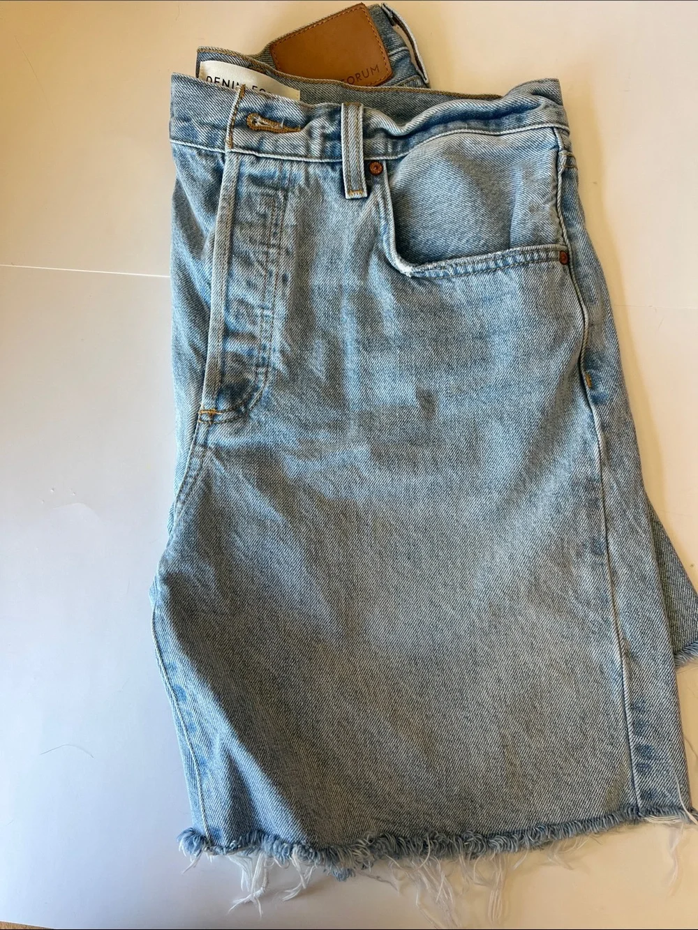 The ‘90s vintage HI-Rise long Short Denim Forum Light Blue Denim Shorts